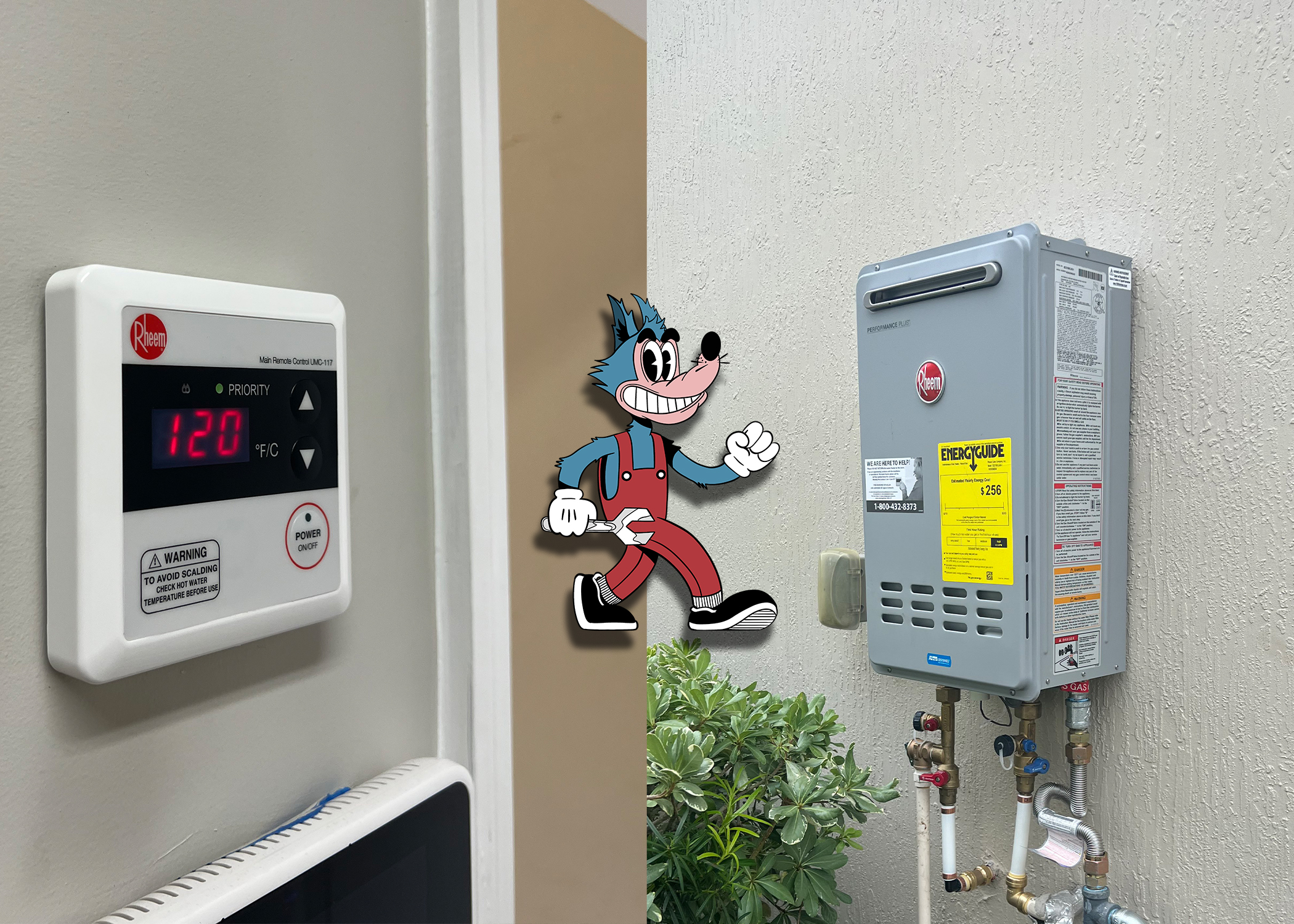 rheem tankless water heater installation